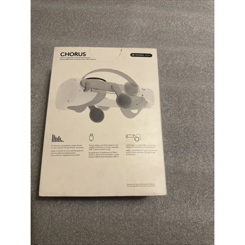 Logitech‎ - Chorus VR Off-Ear Integrated Audio for Meta Quest 2 - White